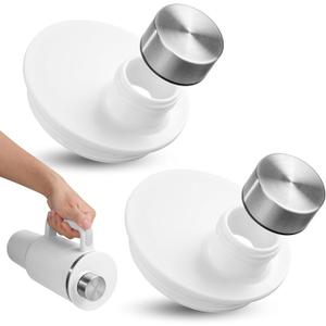 Xxerciz 40oz Leak Proof Lid for Stanley H2.0 Quencher Protour Tumbler, 2 Pack Spill Proof Lid Replacement Cover Top with Wide Mouth for Stanley Cup Accessories (White+White)