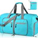 Dimayar 115L Travel Duffle Bag for Men Women - Foldable Duffel Bag with Shoes Compartment - Overnight Bags Waterproof & Tear Resistant(Mint Green)