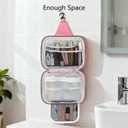 surebaby Travel Toiletry Bag with Hanging Hook (Waterproof, pink)