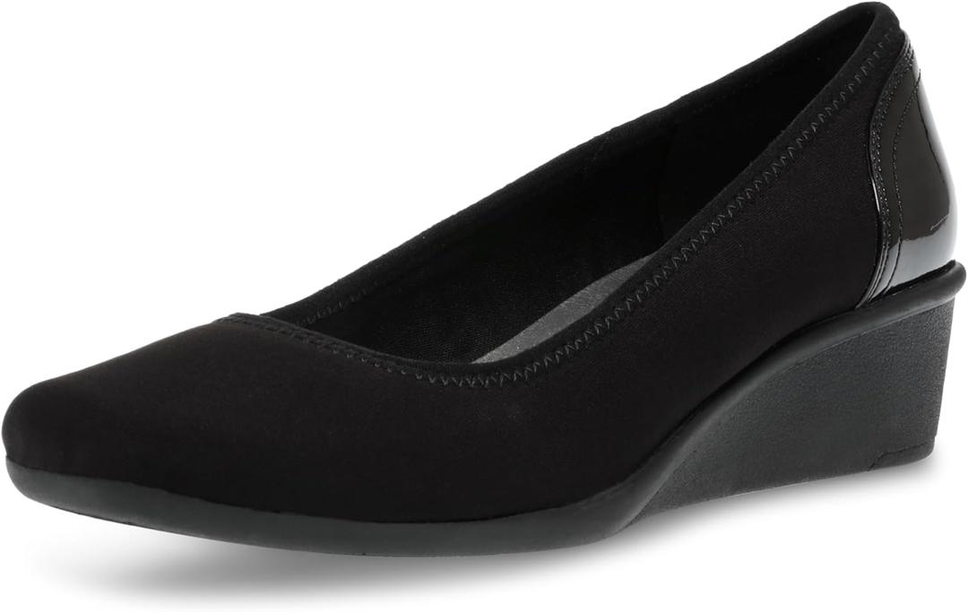 Anne Klein Women's Wisher Wedge Pump (8, Black)