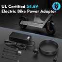 EVAPLUS 5 in 1 Plugs 54.6V Fast Charger, Universal for 48V 13S Lithium Batteries, Pinkind 48V Li-ion Battery Charger Replacement for Razor, Jetson, Voyage, Gotrax, Ninebot,Segway, Hiboy