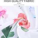 Preboun Spring Flower Shower Curtains for Bathroom Floral Plant Shower Curtain with 12 Hooks Watercolor Polyester Fabric Shower Curtain for Home Bathroom, Machine Washable, 72 x 72 Inch