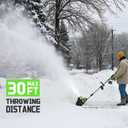 SONTHIOW 40V Battery Powered Snow Shovel, 2×4.0Ah Electric Snow Blower
