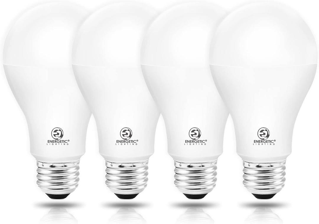 E ENERGETIC LIGHTING Dimmable A21 LED Bulb, 150 Watt Equivalent, Warm White 3000K, 2600LM, UL Listed, E26 Standard Base, Damp Rated, Super Bright Light Bulbs, 4 Pack