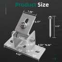 4 Pack Adjustable Solar Panel Tilt Mount Bracket Base, Tilt Angle 10-60 Flat Roof Mount Holder, RV Solar Panel Mounts Clamp Roof Stand