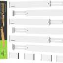 ANTOWIN Expandable Bamboo Drawer Dividers, Drawer Separators,17-22 inches Adjustable Spring-loaded Organizer for Large Utensil, Clothes, Tools Drawers, 6Pack (White) (Brown)