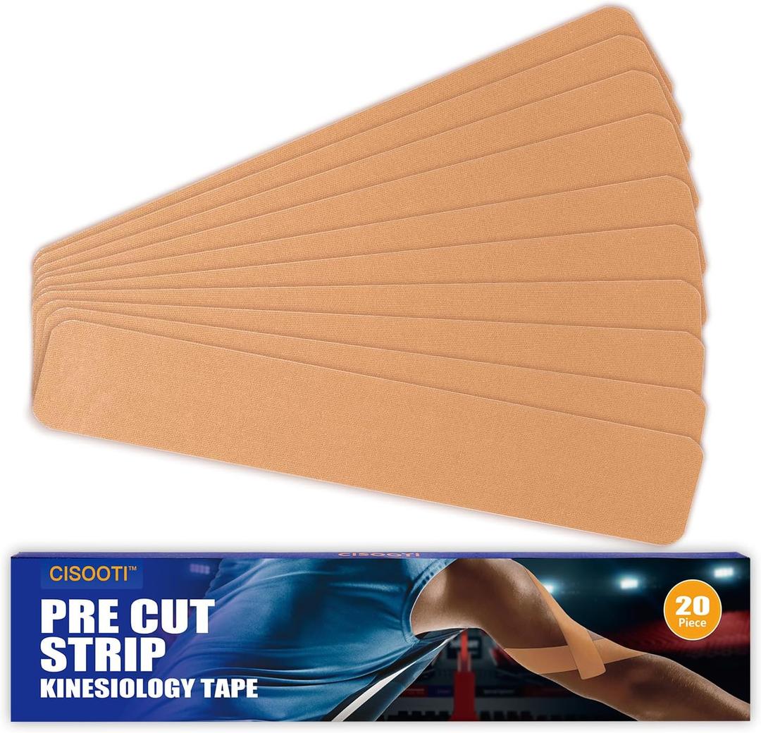 2 x Kinesiology Tape Precut Strips, Athletic Tape 2 inch Wide, Waterproof Kinesiology Tape, Body Tape Kinesiology, Shoulder Tape, Kinetic Tape, Sports Tape Athletic Kinesiology Tape D20 Count