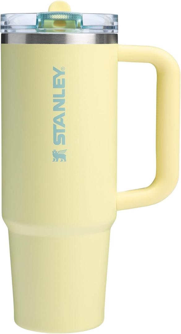Stanley Quencher ProTour Flip Straw Tumbler with Leakproof Lid 30 oz | Built-In Straw and Handle | Cup Holder Compatible for Travel | Insulated Stainless Steel Cup | BPA-Free | Pomelo