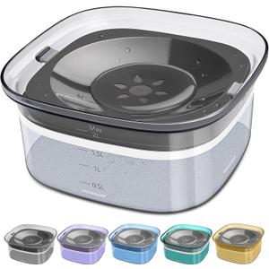 UPSKY 70oz Dog Water Bowl 2L No Spill Dog Bowl Large Capacity Spill Proof Slow Water Feeder, No Splash Dog Bowl Pet Water Dispenser Vehicle Carried Travel Slow Drinking Bowl for Messy Drinkers, Cats