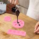 2 x 4 Pcs Bumble Bee Silicone Molds Kit with Honeycomb, Bee and Sunflower, Fondant, Chocolate, Cupcake, Cake Decorating, Candy Molds(Pink)