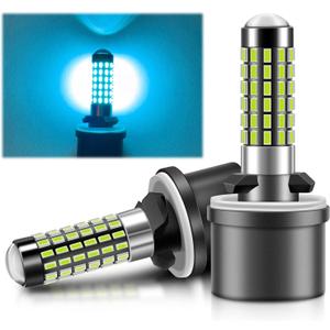 LUYED 880 LED Fog Light Bulb 8000K Ice Blue 300% Super Brighter 1:1 Mini Size 886 890 892 893 LED Bulb with Projector for Fog Lights,Pack of 2