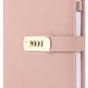 Aesthetic Diary with Lock - Beautiful Leather Journal with Easy to Change Code Lock & Refillable Pages - Quality 8.5x5.6” Planner for Women with Bookmark & Pen Holder to Protect Thoughts & Memories