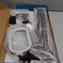 10X Rectangle Magnifying Glass with Light and Clamp, 5 Color Modes Stepless Dimmable, Lighted Magnifier with Stand Hands Free, Flexible Swing Arm LED Desk Lamp for Close Work, Craft, Reading, Painting (Black)