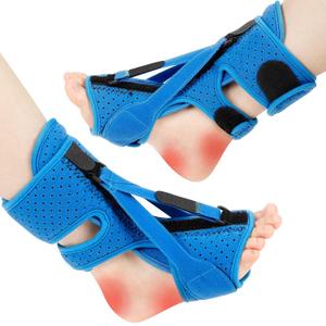 KTSAY Upgrade Plantar Fasciitis Night Splint & Relief Brace with Adjustable Straps - Support for Achilles Tendonitis, Heel Spur Pain, Day & Night Use(1, Blue)