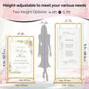 GOJAWAY Honey Yellow Wedding Welcome Sign Holder, 68 Welcome to Our Wedding Sign Adjustable Display Stand with two Water Bags and Hanging Strap, Easel Stand Personalized for Baby Bridal Shower