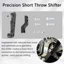 Short Throw Shifter Billet Aluminum Shifter Compatible with Toyota GR Corolla 2023+ Black Anodized