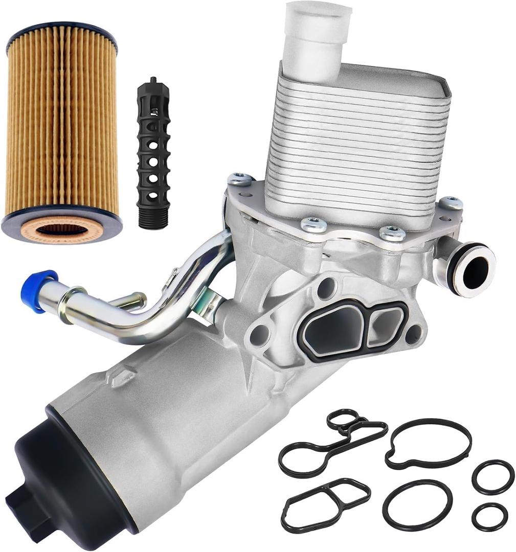 918-428 Engine Oil Cooler Filter Housing Assembly Compatible with 2011-2021 Chevrolet Cruze Sonic Trax Buick Encore 1.4L Turbo Replace 55566784 55565388 650039 88179-91400
