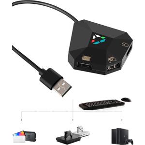 Joso Keyboard and Mouse Adapter for Nintendo Switch, Switch Keyboard Adapter for Playing Fortnite, Apex, FPS, RTS, Plug and Play Mouse Converter for Xbox One/PS4 Support Custom Key Mapping