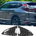 MUTUSAISI Rear Side Window Louvers for Honda CR-V 2017-2022 Accessories | CRV Air Vent Scoop Louver, Carbon Fiber Style, Tape Install, Sporty Upgrade, UV & Fade Resistant, Crack-Resistant ABS