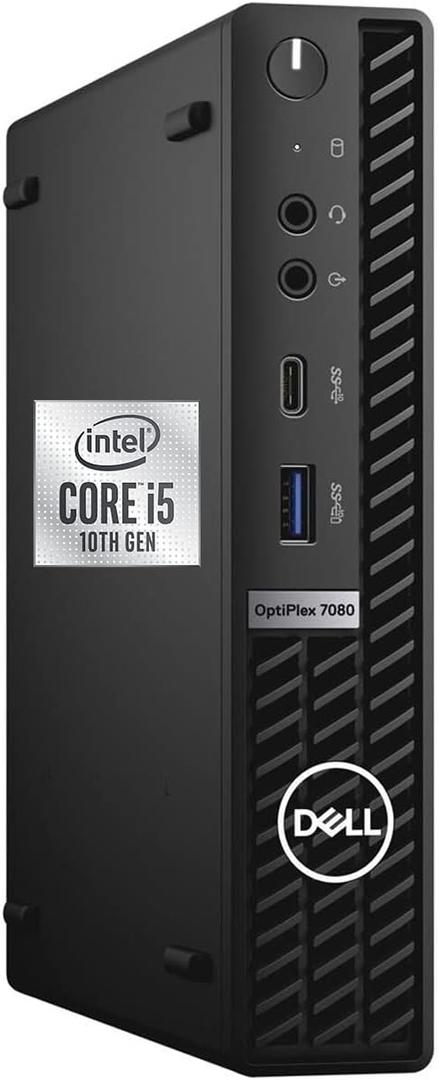 Dell OptiPlex 7080 Micro Form Factor Mini Business Desktop, Intel Core i5-10500T Processor, 16GB RAM, 512GB PCIe SSD + 1TB HDD, DisplayPort, RJ45, Wi-Fi 6, Windows 11 Pro, Black