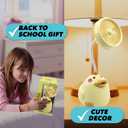 6 x Cute Yellow Duck Desk Fan with Pen Holder Animal Fan, Duck Decor for Office, Funny Accessories, Small USB Fan, Unique Teacher Gift, Coworker Gift, Novelty Decor