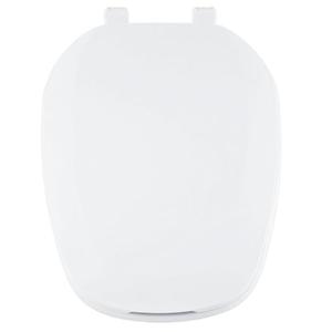 Centoco Eljer Emblem Round Toilet Seat, Square Shape, Residential, White
Closed Front with Cover, Plastic, Made in the USA, EMB601-001