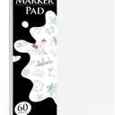 Sketchbook Marker Paper Pad, 90LB/150GSM Thick Sketch Book, 60 Sheets/120 Pages Glue-Bound, Sketch Book for Alcohol Markers, Acrylic Marker, Charcoal Pencil, Ink Pens, Colored Pencil, Oil Pastel