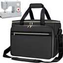 Anitor Sewing Machine Carrying Case with Removable Bottom Padding, Sewing Machine Bag Fits Most Standard Sewing Machines and Storage Sewing Accessories, for Singer, Brother, Janome, Black(Bag Only)