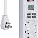 DEWENWILS 8-Outlet Power Strip with Timer (4 Timed/ 4 Always On), Digital Timer Outlet for Reptile Light, Turtle Grow Light Indoor Bearded Dragon Tank Accessory Aquarium, 6ft SJT Cord, 15A UL Listed