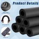 Pangda 4 Pcs 6 ft 1 Inch ID Foam Pipe Insulation Tubing, Black Pool Noodle, Black Foam Tube Cover for Ac Line Set, HVAC Insulation, Water Line Protection, Gym Handle Padding
