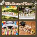 2026 Graduation Decorations Charcuterie Numbers Board Box Set, Graduation Centerpieces Ceramic Letters Fillable Food Trays with Stickers for Kindergarten Preschool High School Party Supplies (Grad)