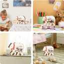 Wooden Bear Piggy Bank for Kids, Polar Bear Piggy Bank with Acrylic Panels, Unbreakable Toddler Money Box for Boys Girls, Cute Saving Coin Jar for Home Dcor, Birthday, Easter Gifts for Kids (Large)