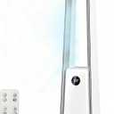 Bladeless Tower Fan for Bedroom, 36’’ Cooling Standing Fan, 24 Speeds & 3 Modes, 75° Oscillation, Remote Control, Ultra-Quiet, 12H Timer, Floor Fan for Indoor Home Office Living Room, White