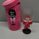 Happy Birthday Wine Glass for Women | Fun Gift Idea for Best Friend, Sister, Mom, Grandma, Aunt, Mimi, Teacher | Fabulous Any Age Bday Girl Present for Her | Big Glitter Decorated Glassware