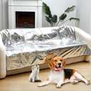 Kigley 1 Pcs Pet Deterrent Mat to Keep Dogs Off Couch, Non-Electric Cat & Dog Deterrent Mat Pain Free Couch Covers to Keep Pets Off Furniture Bed Indoor (72"  56.3",Brown)