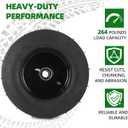 2 x AR-PRO (2-Pack) 11x4.00-5 Tire and Wheel Assembly, 11x4-5 Lawnmower Tire (4-Ply) and Rim with Tube, 3.4 Centered Hub with 3/4 Bearings, Universal Lawn Mower/Yard Tractor Turf Tires