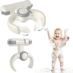 Baby Bath Support Stand Shower - Wall-Mounted Baby Shower Stand with Strong Suction Cups. Foldable Adjustable Baby Standing Support for Infants, Toddlers aged 8-36 Months. Soporte para Baera de Beb