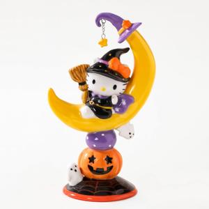 Blue Sky Clayworks Hello Kitty Moonlight Figurine, Ceramic, 5" L x 4" W x 8" H, Crescent Wish Perch