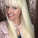 morvally Women's 26 inches Long Straight Blonde Synthetic Resistant Hair Wigs with Bangs Natural Looking Wig for Women Halloween Cosplay (Blonde)