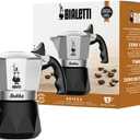 Bialetti Brikka Moka Pot - Crema-Rich Stovetop Espresso Maker, Italian Coffee Maker, 2 Espresso Shots (3.4 oz - 100 ml), Black