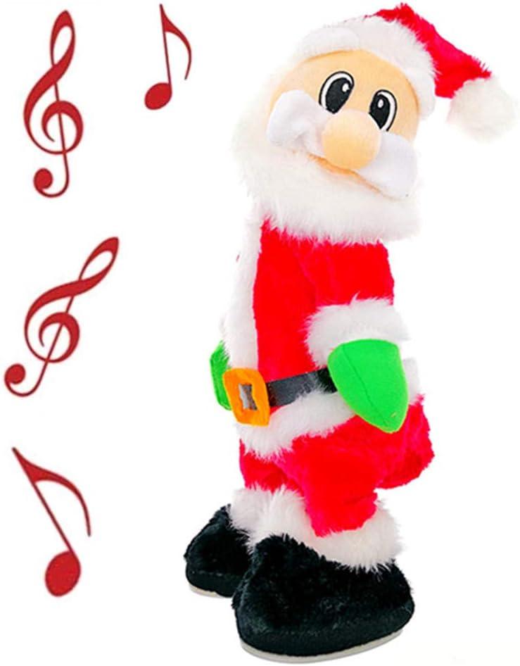 Twerking Christmas Santa Musical Doll,Dancing and Singing Xmas Plush Electric Toy Funny Gift(English Song)