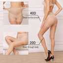 YAGAXI 20D Sheer Tights for Women - 6 Pairs Women's Control Top Pantyhose (S)