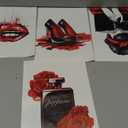 Facioro Fashion Woman Canvas Wall Art, Red Wall Decor for Bedroom Decor, Red and Black Art Posters, Girls Room Decor, Black and Red Fashion Poster (03)