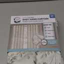 Tollpiz Leaves Short Sheer Curtain Sage Green Leaf Embroidery Living Room Curtains Rod Pocket Voile Faux Linen Embroidered Leaves Curtain for Bedroom, 40 x 84 inches Long, Set of 1 Panel