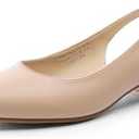 DREAM PAIRS Kitten Slingback Low Block Heels for Women Pointed Closed Toe Business Dress Shoes Wedding Party Comfortable Pumps Shoes, 9