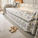 Dfcdcoo Boho Couch Cover for Dogs Throw Couch Cover with Tassel Loveseat Covers Futon Cover L Shaped Cover Washable Chenille Couch Protector (Grey,180 * 150CM)