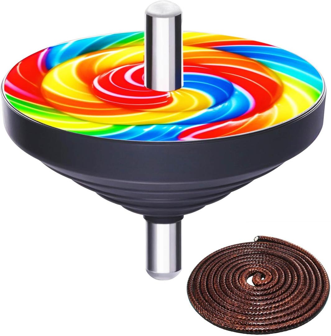 Spinning Top Game Set Paeng-y - Traditional Korean Folk Game Paengi - Fun Paeng-i for Family Squid Parties Gifts