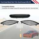 Front Hood Bezel Vent Trim Hood Scoop Grille Kit Fit for Dodge Charger SRT Hellcat 2015-2020, 68202581AA 68202580AA 68202462AA Hood Bezel 3PCS (Left ＆ Right Side + Centre) Plastic Replacement