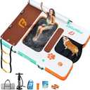 Inflatable Floating Dock 10ft/8ft Dog Boat Ramp in One, Floating Dock Rafts Dog Pool Ramp with Water Hammock, Inflatable Island Platform Water Lounger with Ladder for Pool Lake Boat (8ft x 6ft x 6")