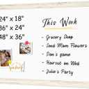 4 THOUGHT Dry Erase Board, 24" x 18" Magnetic Whiteboard, Vintage White